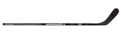 A photo of the Winnwell RXW1 Junior Wooden Stick in colour black and white. Side view.